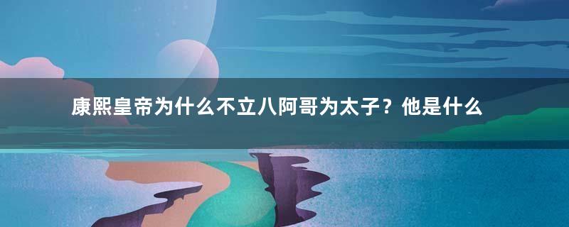 康熙皇帝为什么不立八阿哥为太子？他是什么用意