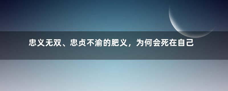 忠义无双、忠贞不渝的肥义，为何会死在自己人手中？