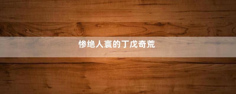 惨绝人寰的丁戊奇荒