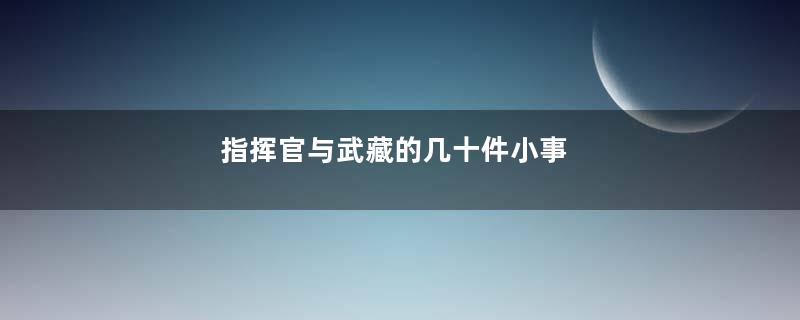 指挥官与武藏的几十件小事