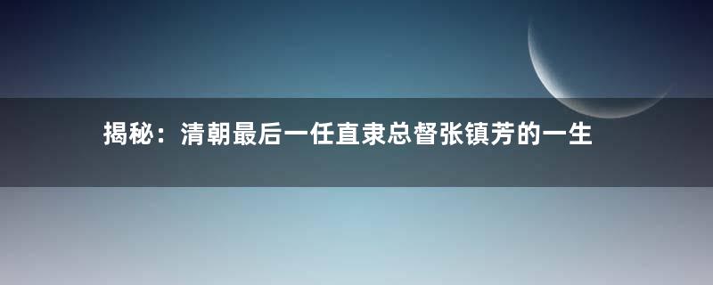 揭秘：清朝最后一任直隶总督张镇芳的一生