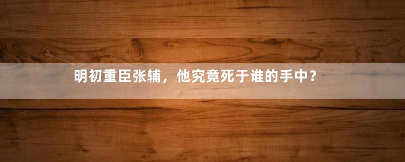 明初重臣张辅，他究竟死于谁的手中？