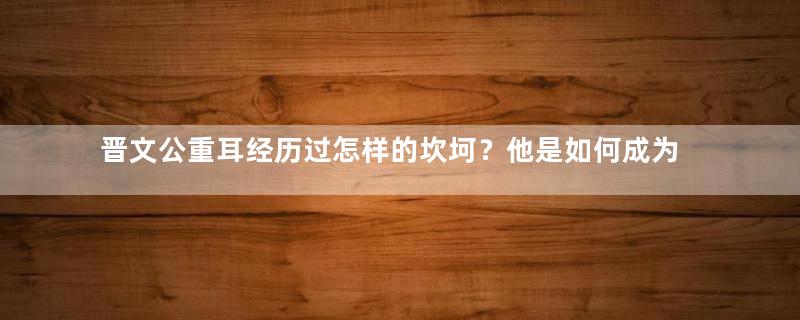 晋文公重耳经历过怎样的坎坷？他是如何成为一代霸主的？