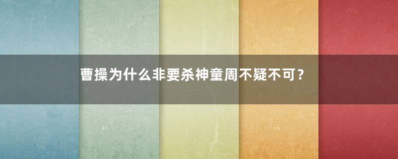 曹操为什么非要杀神童周不疑不可？