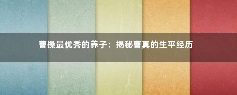 曹操最优秀的养子：揭秘曹真的生平经历