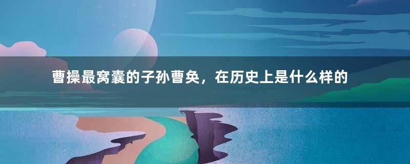 曹操最窝囊的子孙曹奂，在历史上是什么样的？