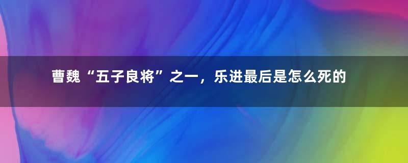 曹魏“五子良将”之一，乐进最后是怎么死的？