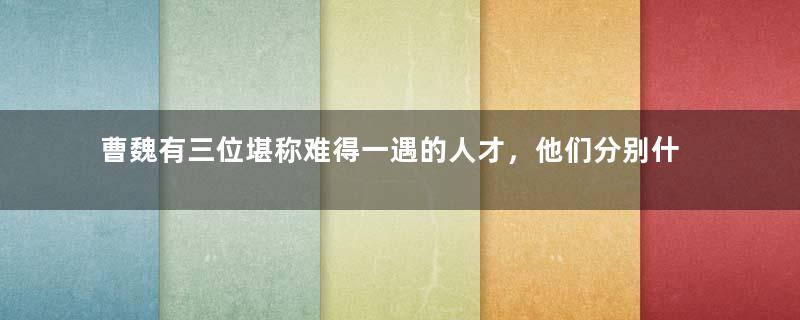 曹魏有三位堪称难得一遇的人才，他们分别什么结局？