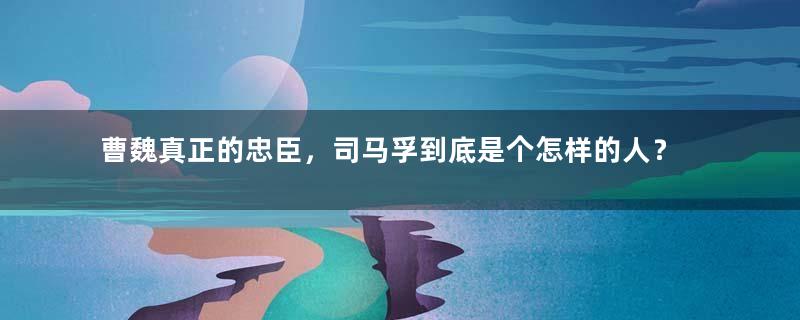 曹魏真正的忠臣，司马孚到底是个怎样的人？