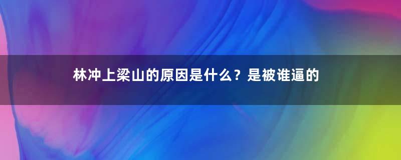 林冲上梁山的原因是什么？是被谁逼的