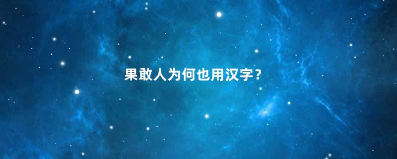 果敢人为何也用汉字？