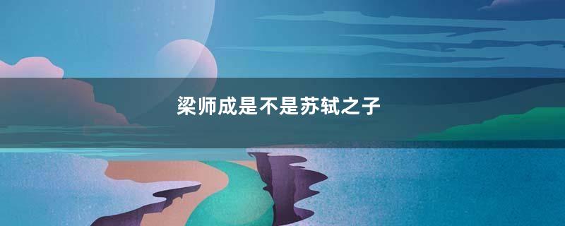 梁师成是不是苏轼之子