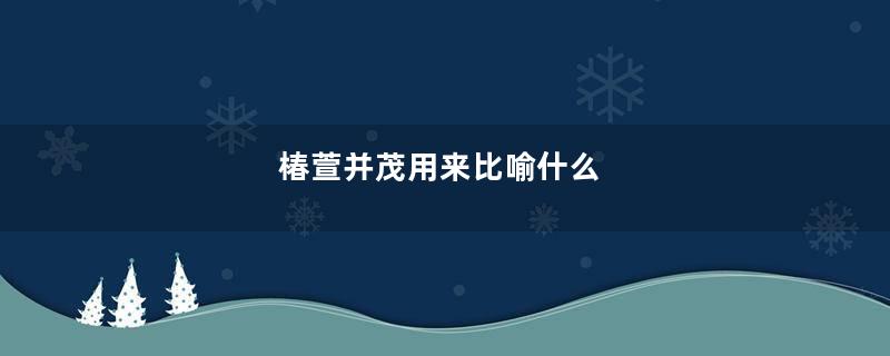 椿萱并茂用来比喻什么