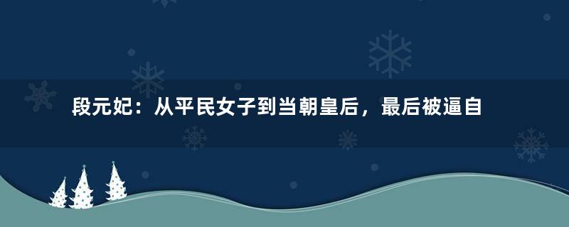 段元妃：从平民女子到当朝皇后，最后被逼自尽