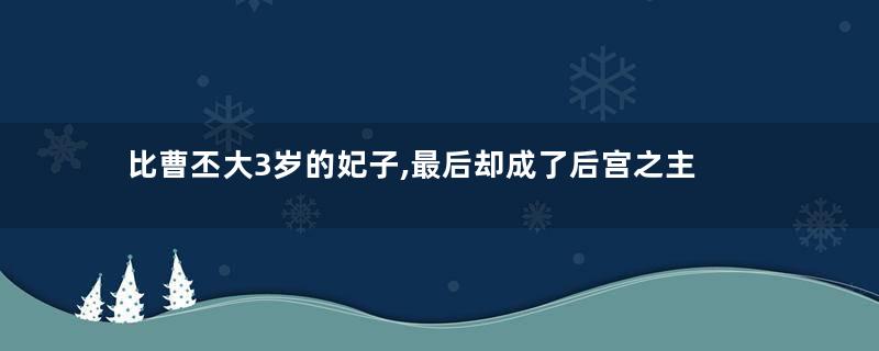 比曹丕大3岁的妃子,最后却成了后宫之主