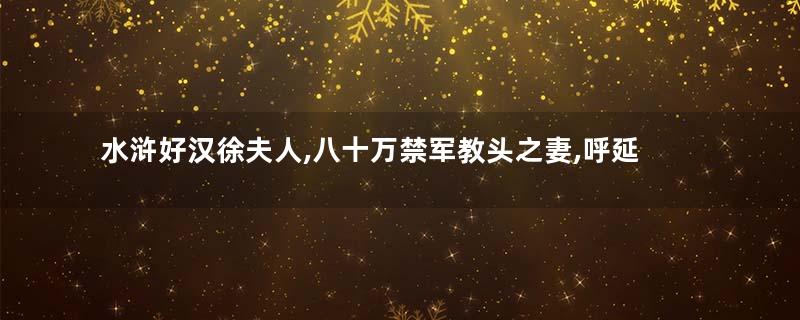 水浒好汉徐夫人,八十万禁军教头之妻,呼延灼的亲家