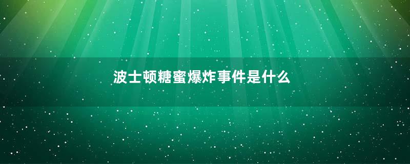 波士顿糖蜜爆炸事件是什么