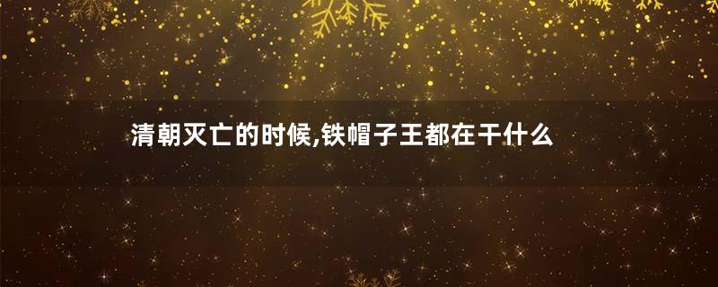 清朝灭亡的时候,铁帽子王都在干什么