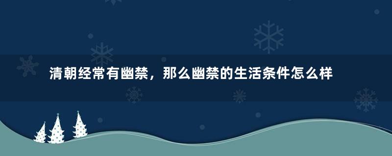 清朝经常有幽禁，那么幽禁的生活条件怎么样呢？