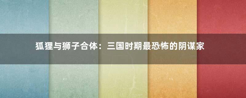 狐狸与狮子合体：三国时期最恐怖的阴谋家