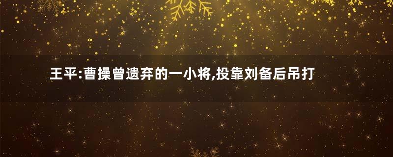 王平:曹操曾遗弃的一小将,投靠刘备后吊打魏国20万士兵