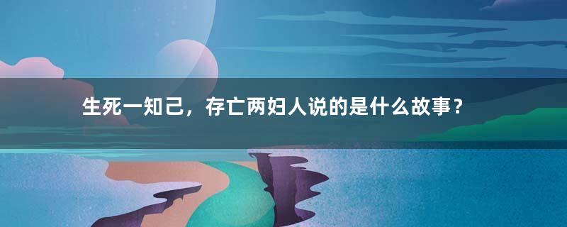 生死一知己，存亡两妇人说的是什么故事？