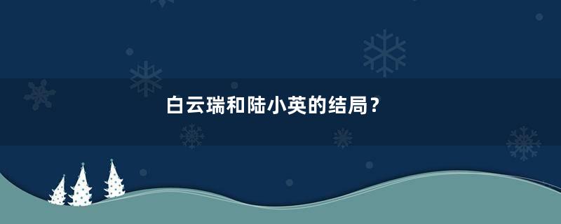 白云瑞和陆小英的结局？