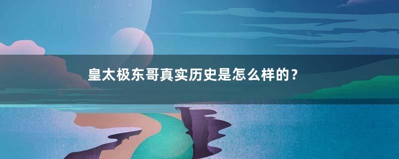 皇太极东哥真实历史是怎么样的？