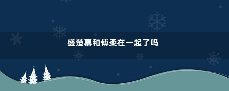 盛楚慕和傅柔在一起了吗