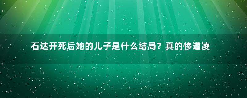 石达开死后她的儿子是什么结局？真的惨遭凌迟吗？