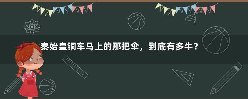 秦始皇铜车马上的那把伞，到底有多牛？