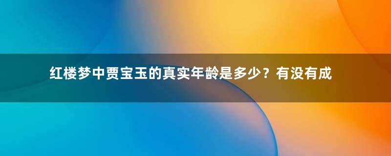 红楼梦中贾宝玉的真实年龄是多少？有没有成年？