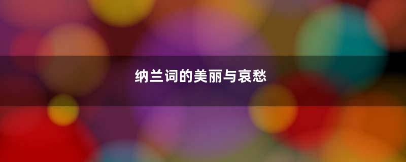 纳兰词的美丽与哀愁