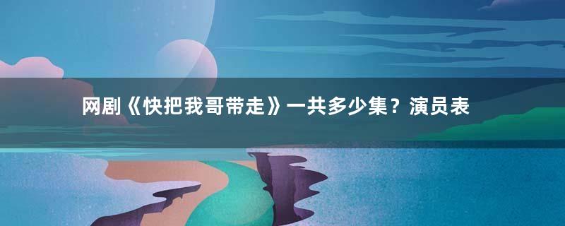 网剧《快把我哥带走》一共多少集？演员表