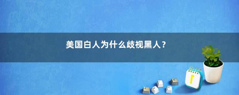 美国白人为什么歧视黑人？