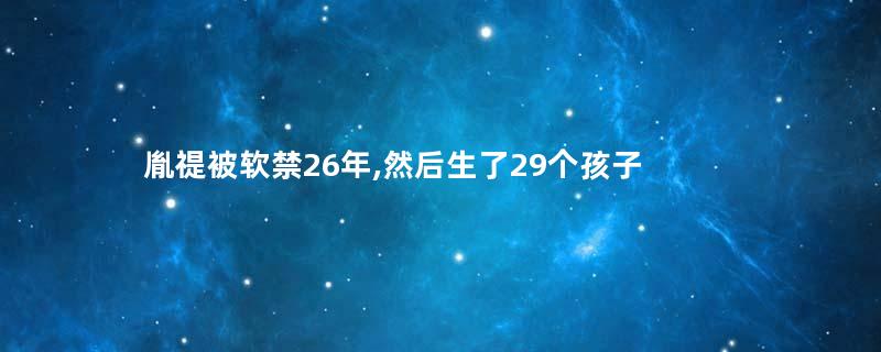 胤禔被软禁26年,然后生了29个孩子
