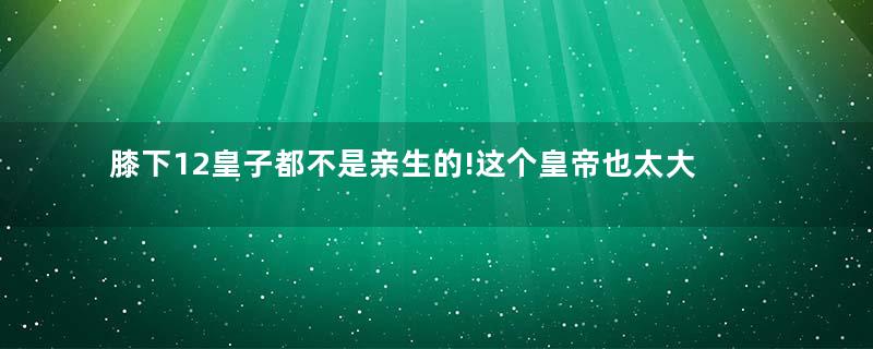 膝下12皇子都不是亲生的!这个皇帝也太大度了吧