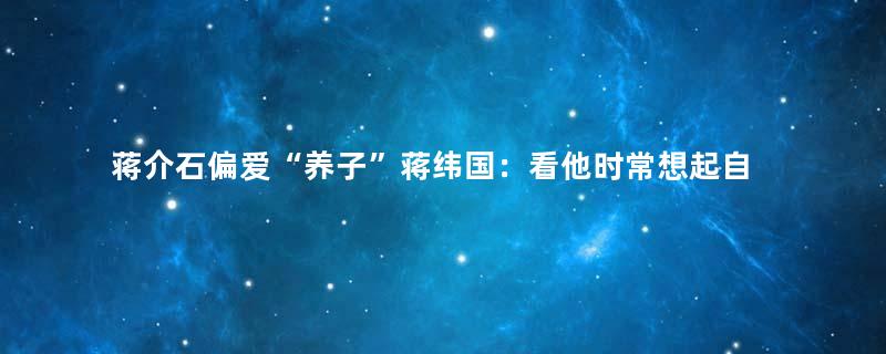 蒋介石偏爱“养子”蒋纬国：看他时常想起自己幼年