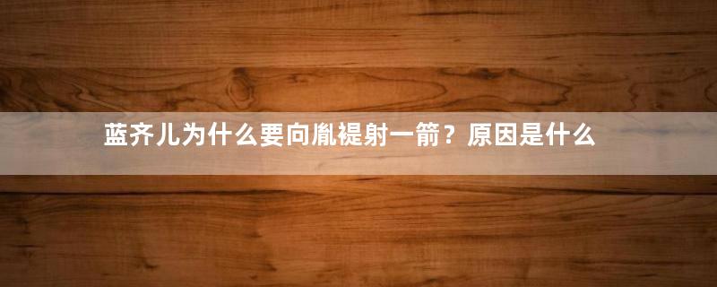 蓝齐儿为什么要向胤褆射一箭？原因是什么