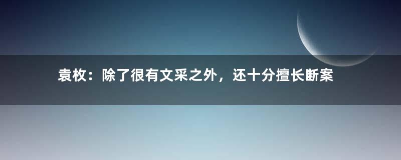 袁枚：除了很有文采之外，还十分擅长断案