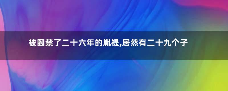 被圈禁了二十六年的胤禔,居然有二十九个子女