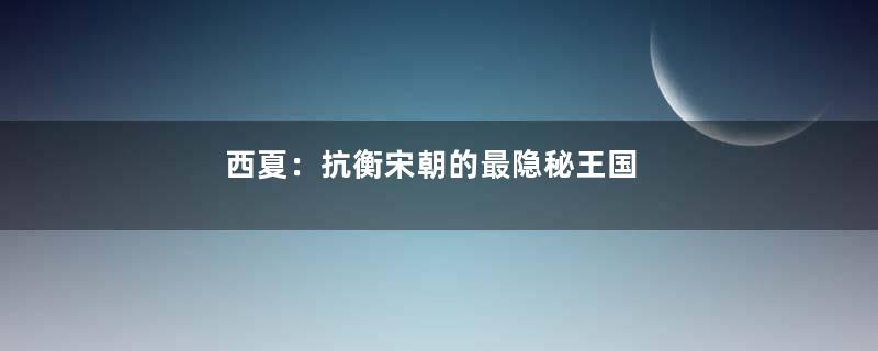 西夏：抗衡宋朝的最隐秘王国