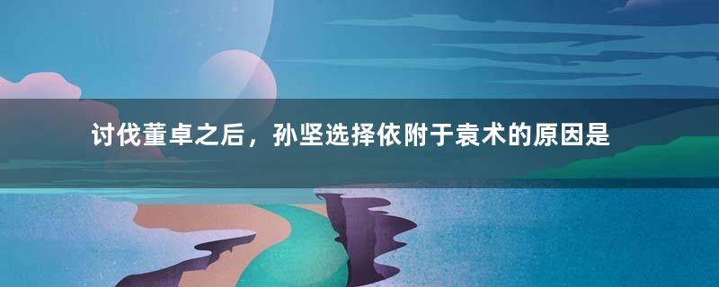 讨伐董卓之后，孙坚选择依附于袁术的原因是什么？