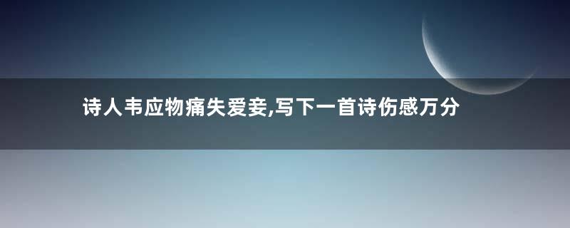 诗人韦应物痛失爱妾,写下一首诗伤感万分
