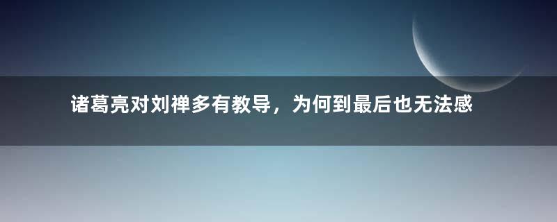 诸葛亮对刘禅多有教导，为何到最后也无法感化他