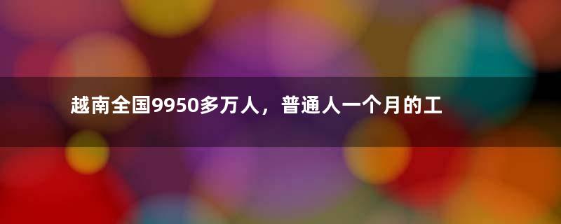 越南全国9950多万人，普通人一个月的工资，到底有多少钱？