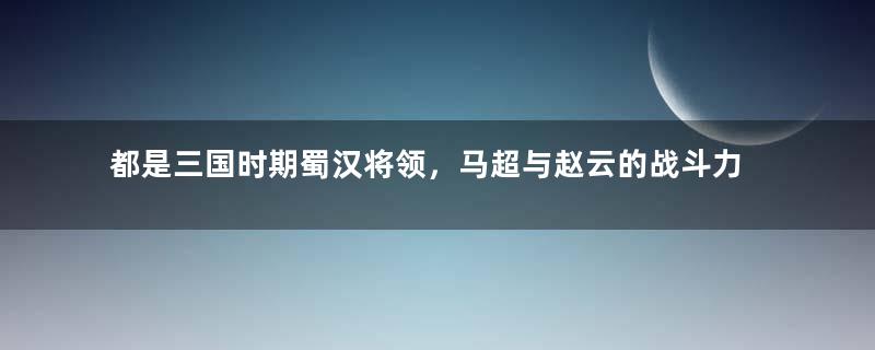 都是三国时期蜀汉将领，马超与赵云的战斗力谁强？