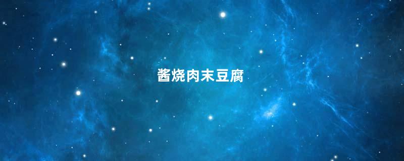 酱烧肉末豆腐