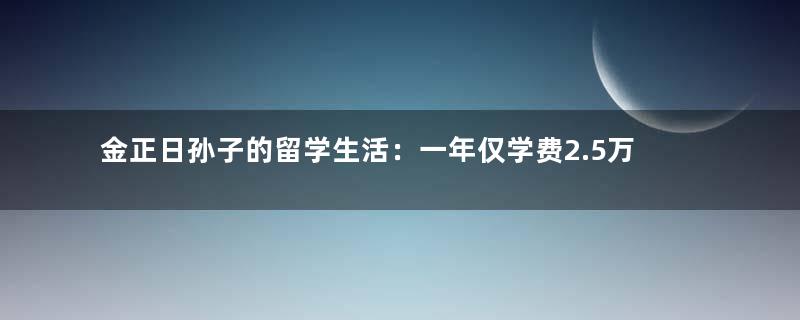 金正日孙子的留学生活：一年仅学费2.5万美元