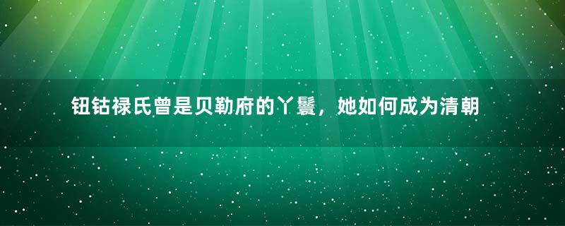 钮钴禄氏曾是贝勒府的丫鬟，她如何成为清朝的皇太后？